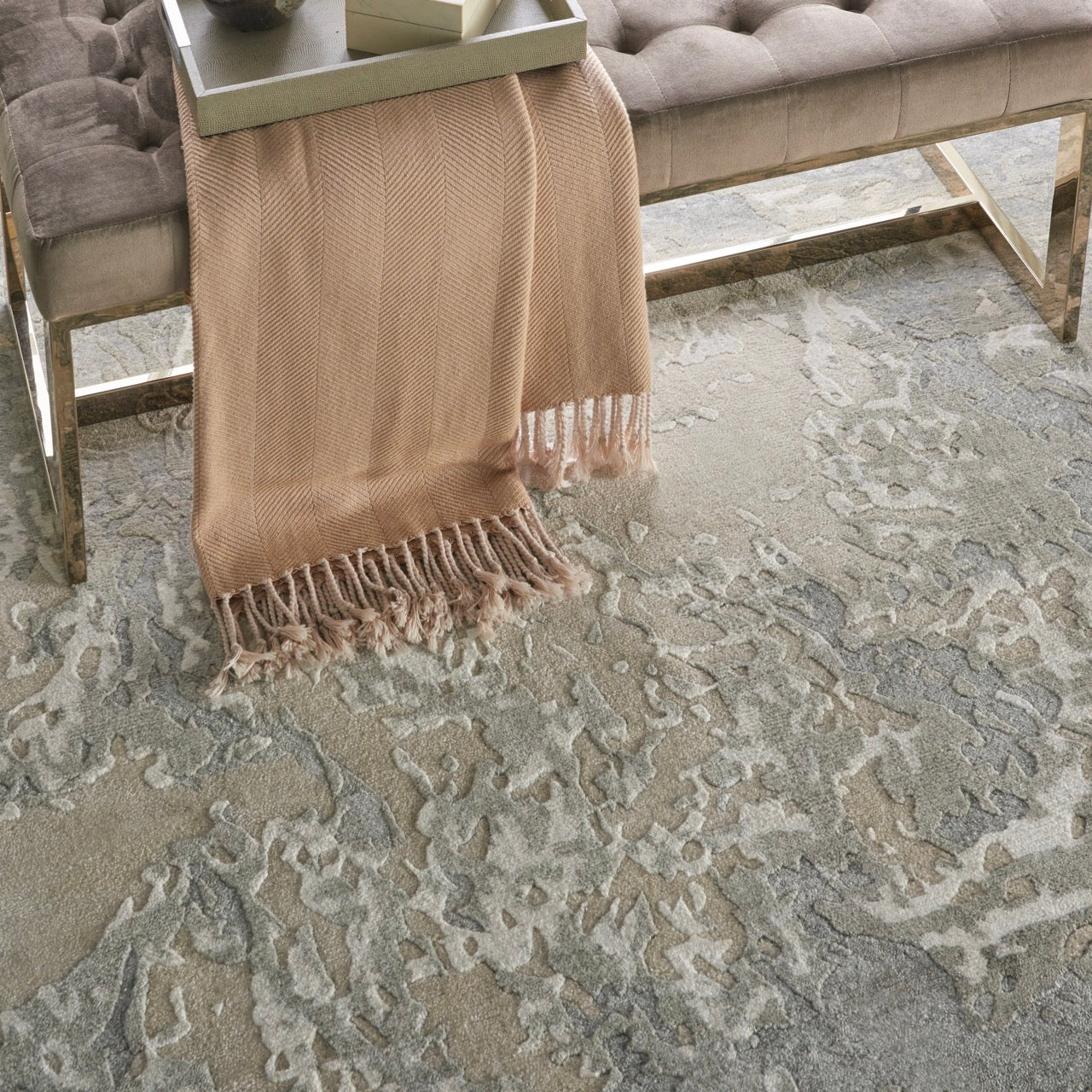 Nourison Silk Shadows SHA17 Sand - Image 8