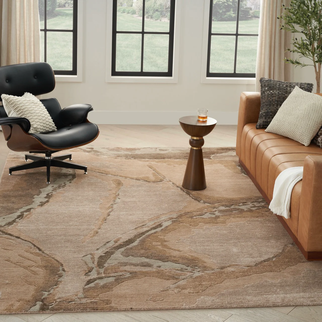 Nourison Silk Shadows SHA24 Beige Zilver - Image 3