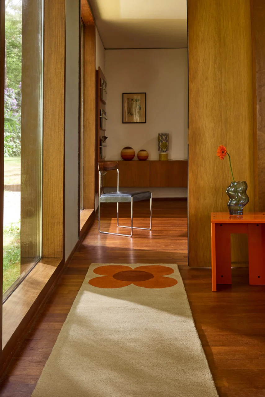 Orla Kiely Flower Placement Pumpkin 158203 - Image 2