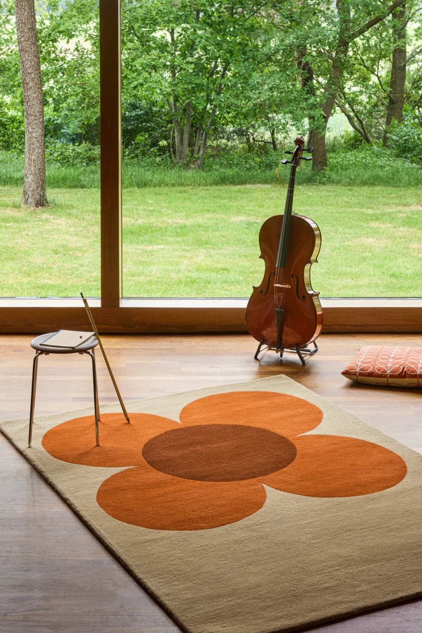 Orla Kiely Flower Placement Pumpkin 158203 - Image 6