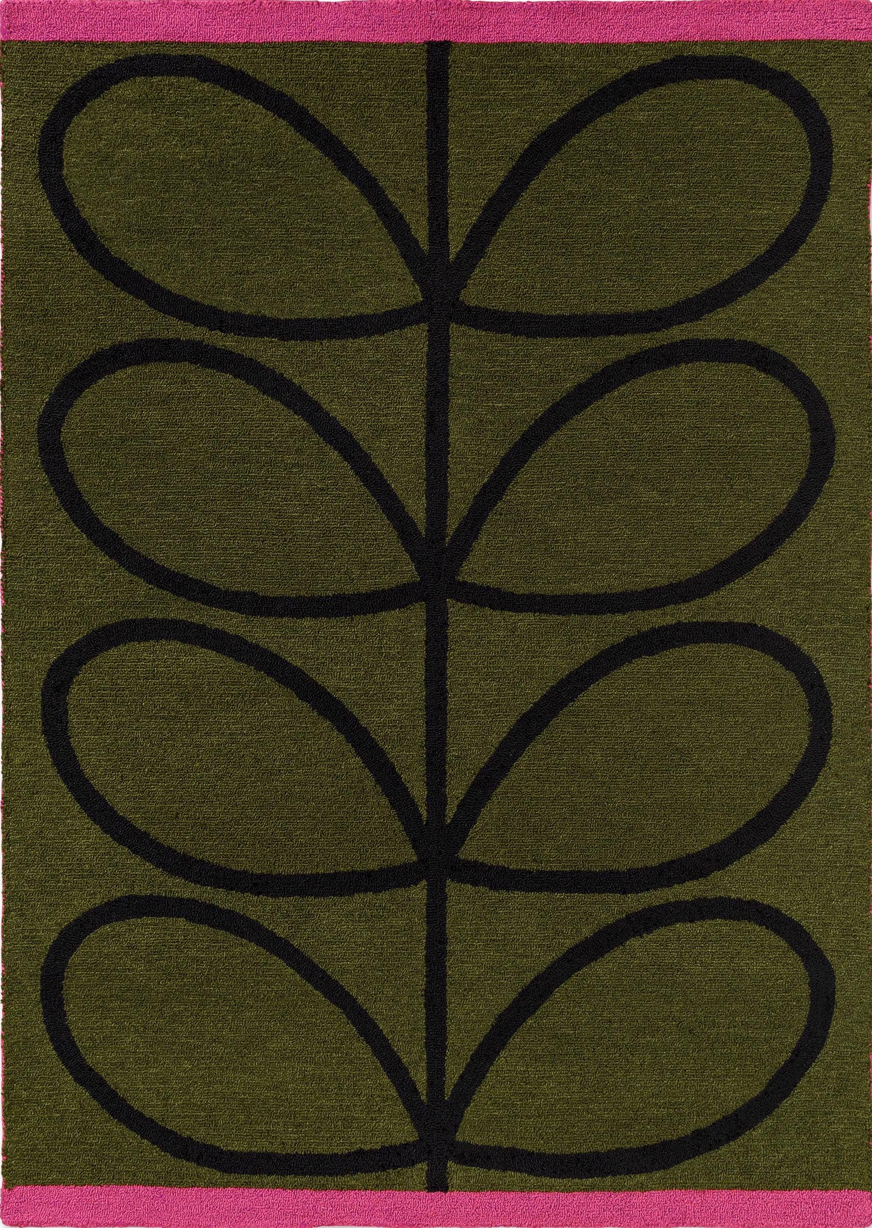 Orla Kiely Linear Stem Olive 464407 - Image 8