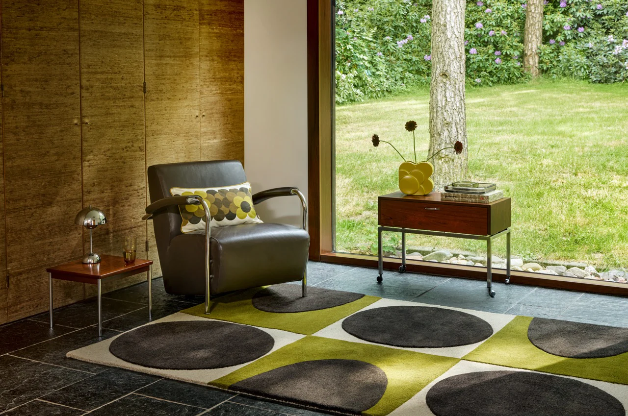 Orla Kiely Spot Square Walnut Lichen 157907 - Image 3