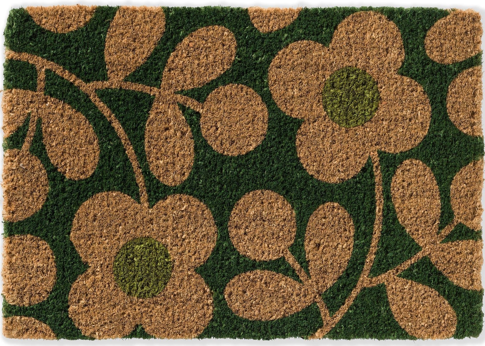Orla Kiely Doormat Stem Sprig Emerald 563907 - Image 2
