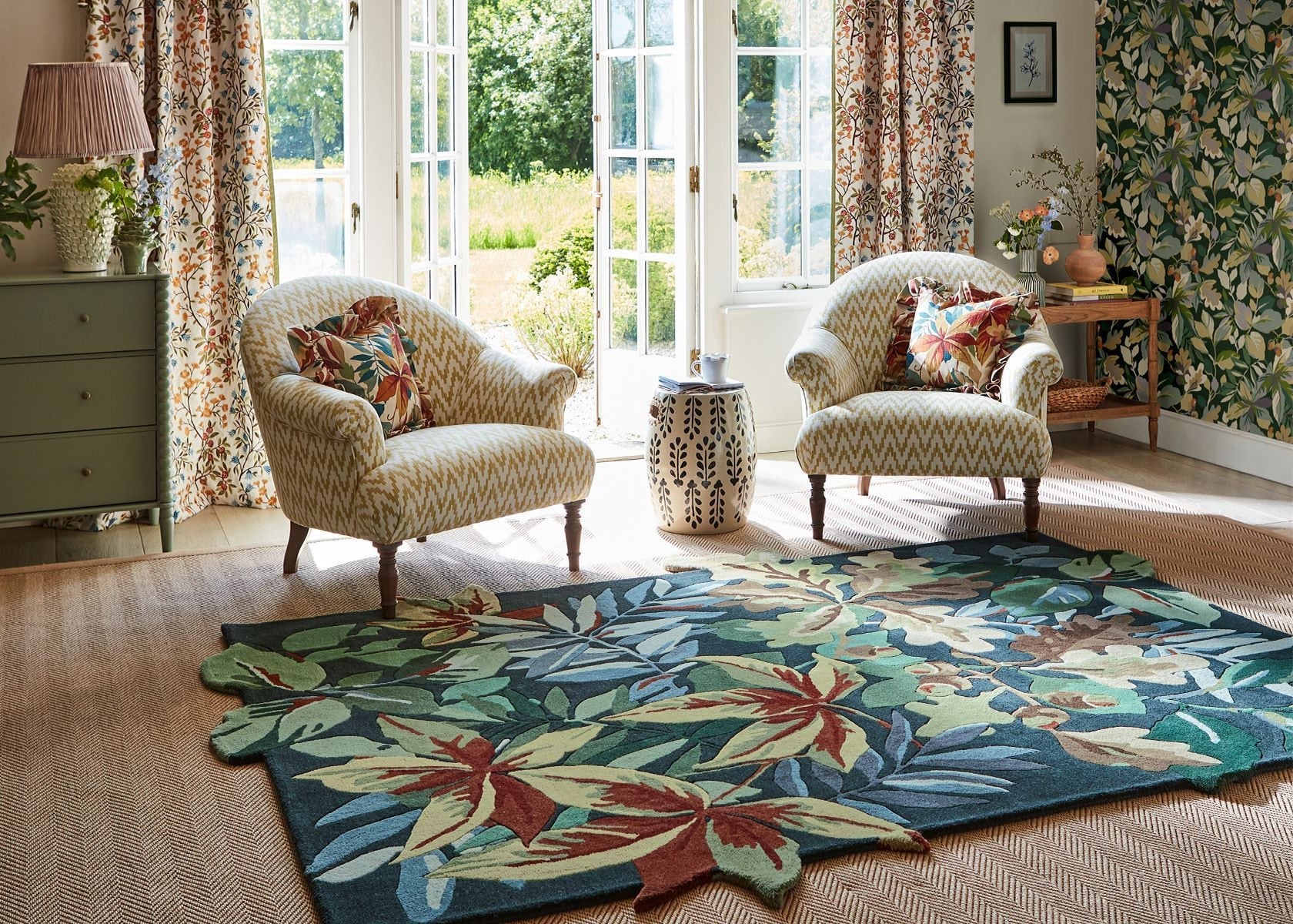 Sanderson Robin's Wood Forest Green 146508 - Image 3